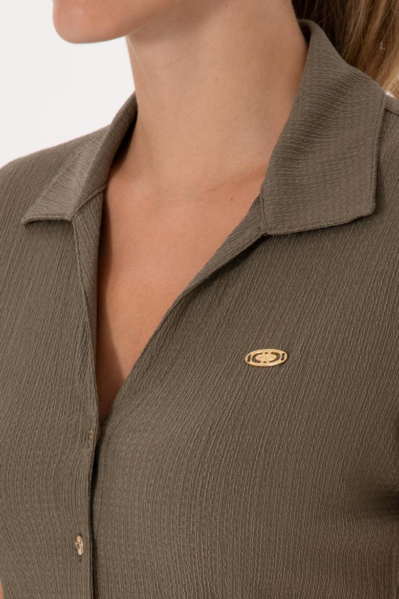 Kadın Vizon Örme Gömlek - 50299926021