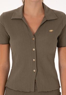 Kadın Vizon Örme Gömlek - 50299926021