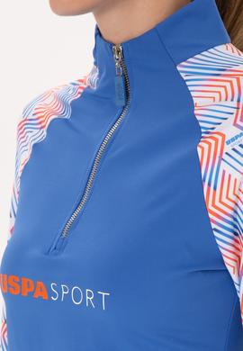 Kadın İndigo Fermuarlı Dik Yaka Sweatshirt - 50300732013