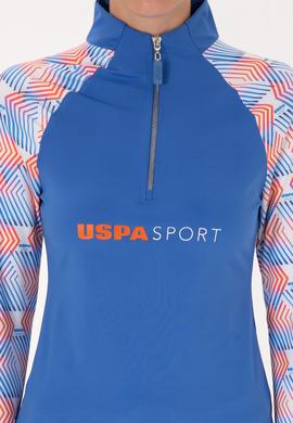 Kadın İndigo Fermuarlı Dik Yaka Sweatshirt - 50300732013