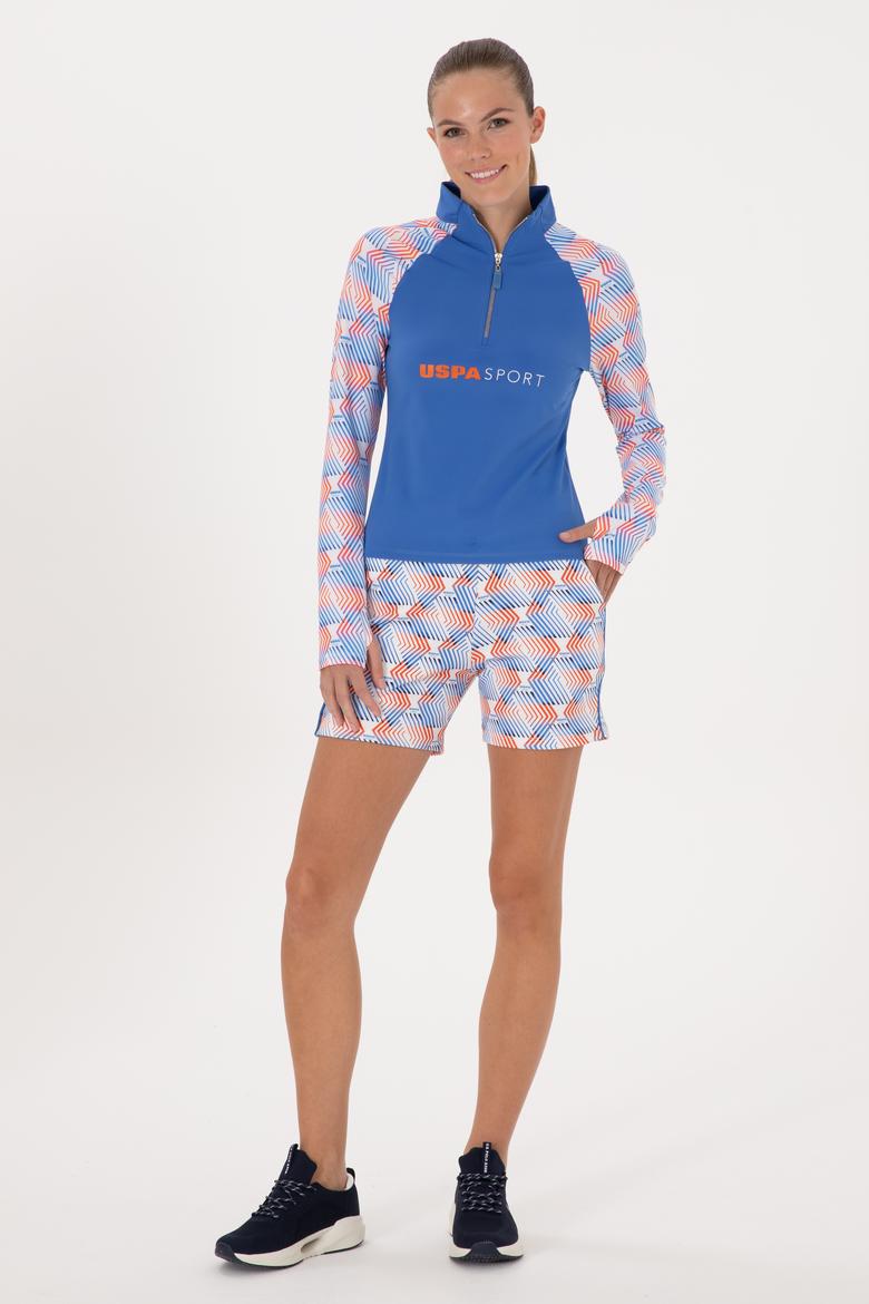 Kadın İndigo Örme Şort - 50300698012