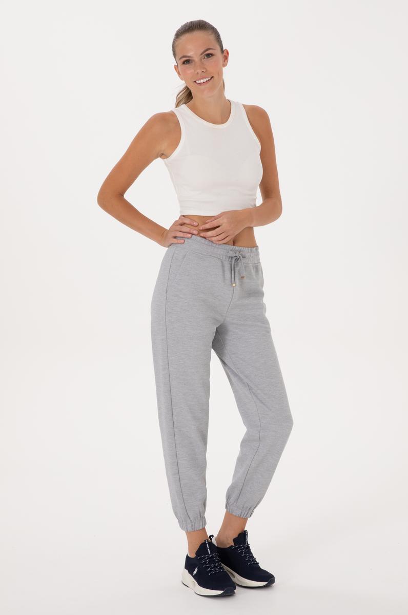 Kadın Gri Melanj Jogger Eşofman Altı