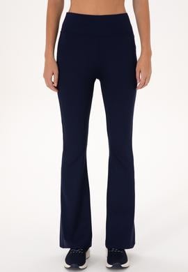 Kadın Lacivert Yüksek Bel İspanyol Paça Tayt - 50300722026
