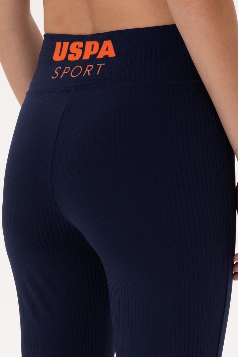 Kadın Lacivert Yüksek Bel İspanyol Paça Tayt - 50300722026