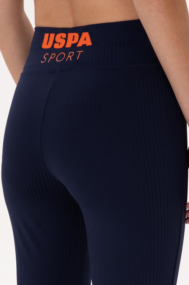 Kadın Lacivert Yüksek Bel İspanyol Paça Tayt