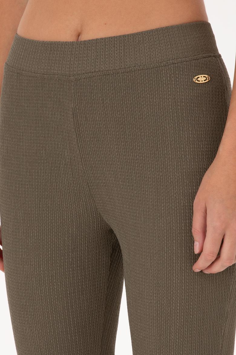 Kadın Vizon Yüksek Bel İspanyol Paça Tayt - 50300740011