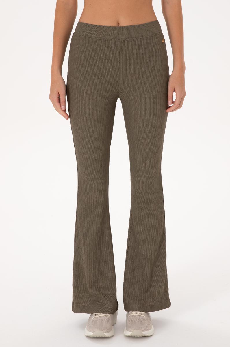 Kadın Vizon Yüksek Bel İspanyol Paça Tayt