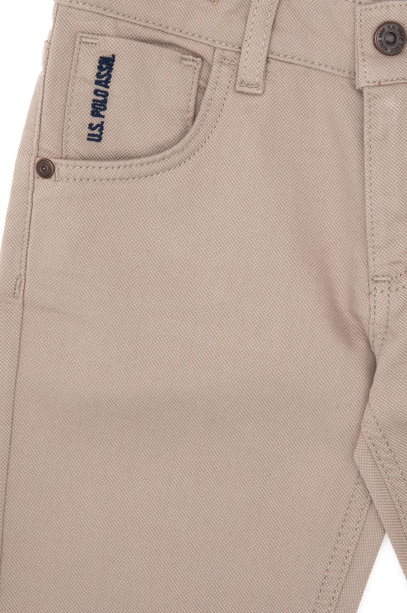 Erkek Çocuk Koyu Bej Kanvas Pantolon
