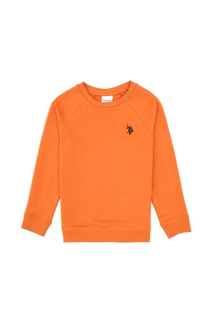 Erkek Çocuk Bakır Basic Bisiklet Yaka Sweatshirt
