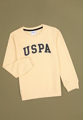 Erkek Çocuk Beyaz Basic Bisiklet Yaka Sweatshirt - 50313830185