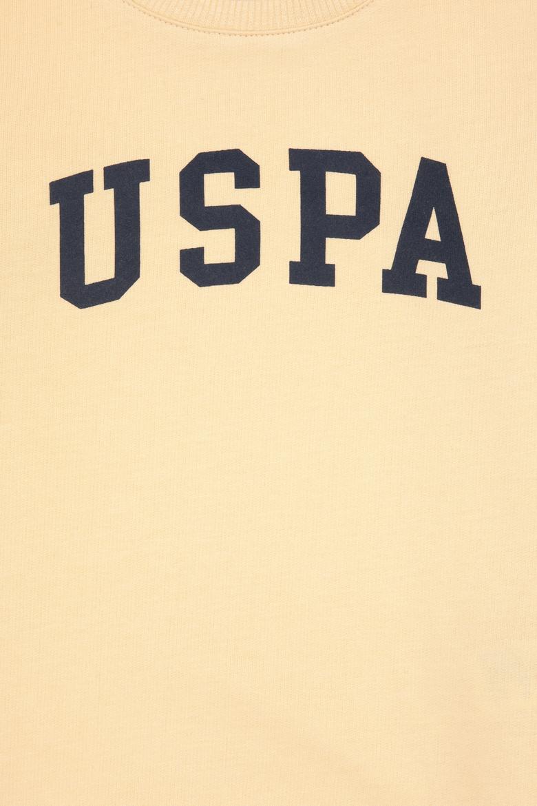 Erkek Çocuk Beyaz Basic Bisiklet Yaka Sweatshirt - 50313830185