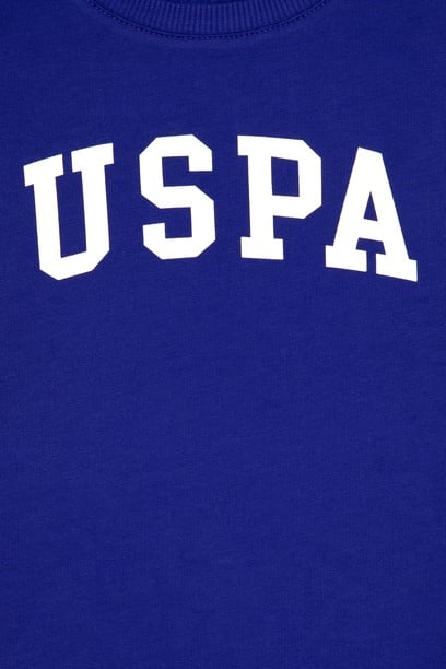 Erkek Çocuk Mor Basic Bisiklet Yaka Sweatshirt