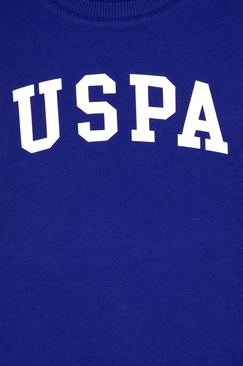 Erkek Çocuk Mor Basic Bisiklet Yaka Sweatshirt