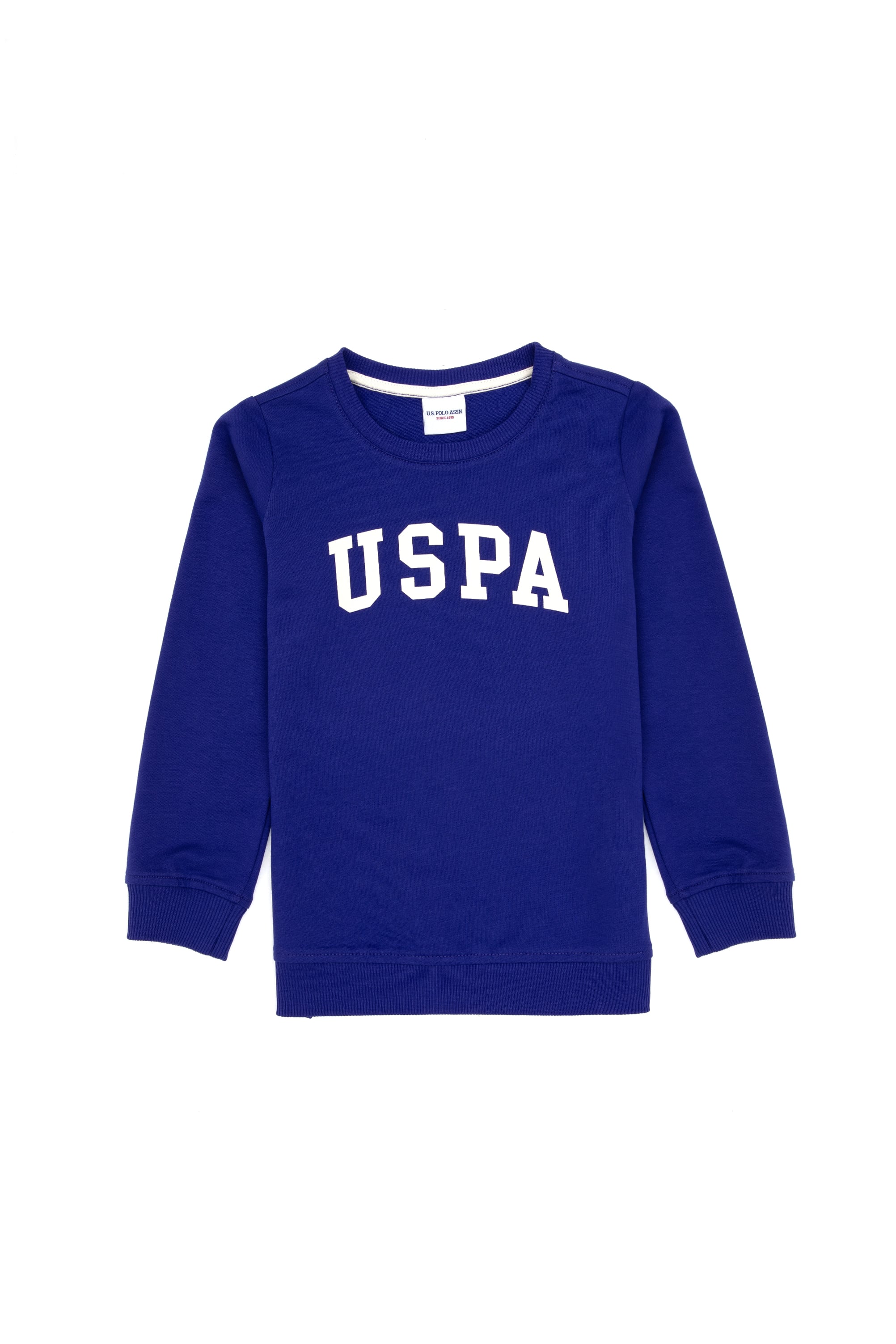Erkek Çocuk Mor Basic Bisiklet Yaka Sweatshirt - Image 1