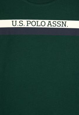 Erkek Çocuk Koyu Yeşil Basic Bisiklet Yaka Sweatshirt - 50313994039