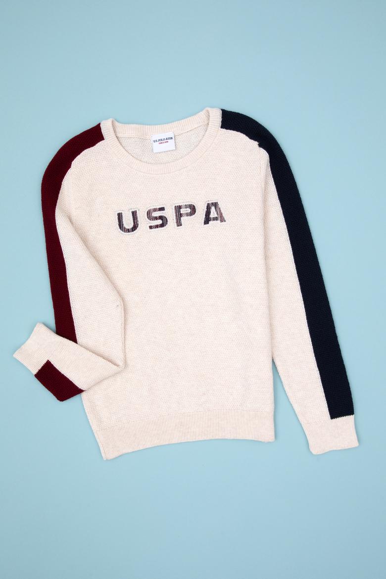 Erkek Çocuk Krem Melanj Kazak