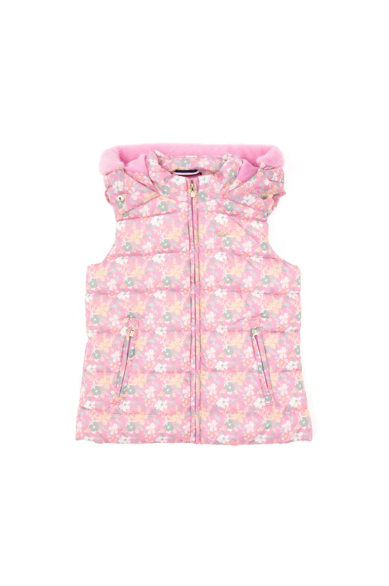 Kız Çocuk Pembe Kapüşonlu Şişme Yelek