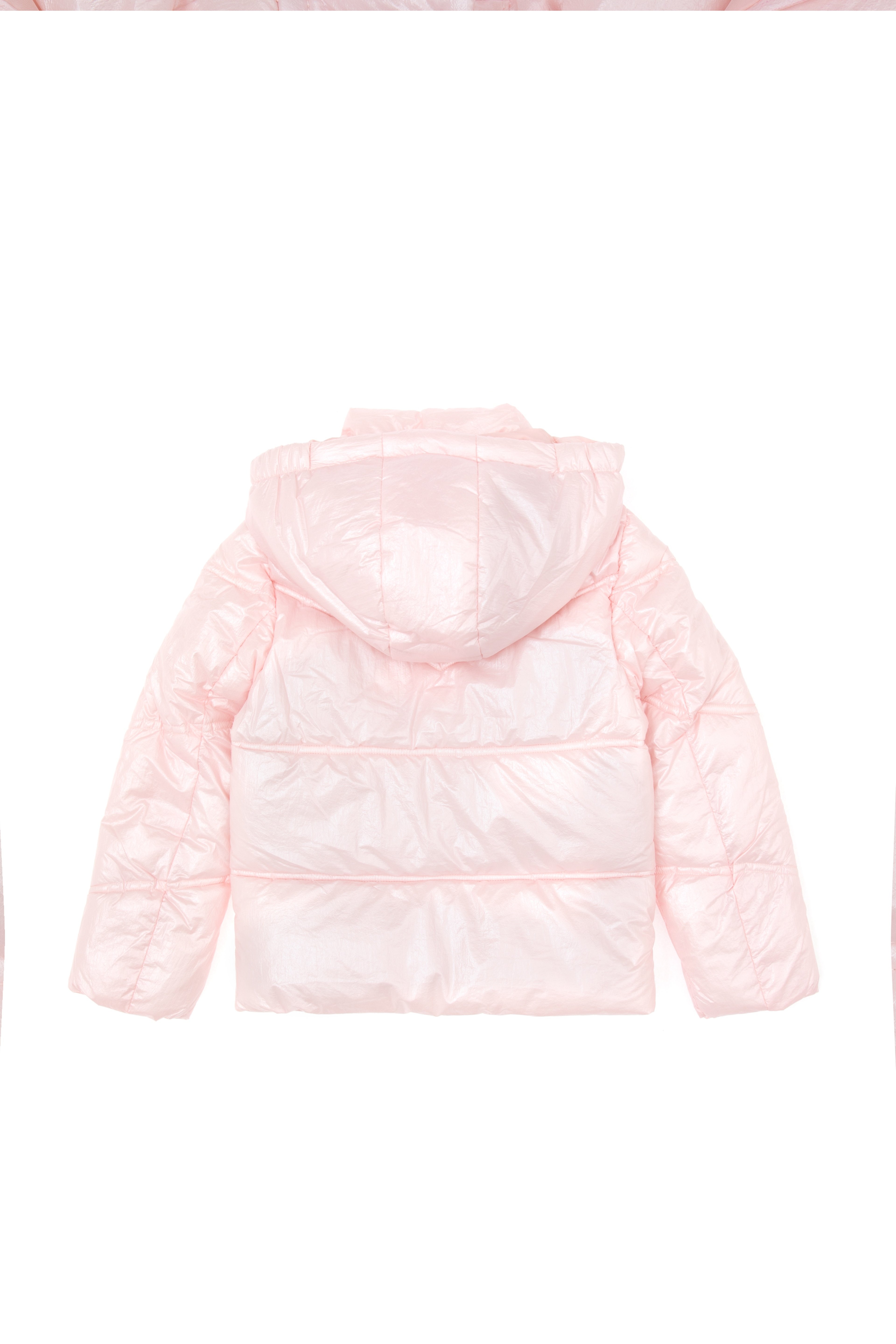 Kız Çocuk Açık Pembe Kapüşonlu Mont