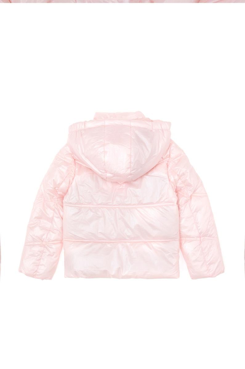 Kız Çocuk Açık Pembe Kapüşonlu Mont