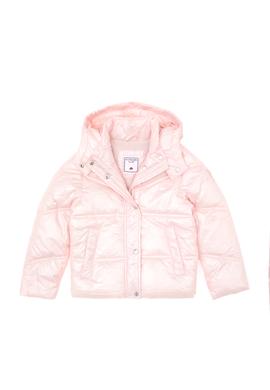 Kız Çocuk Açık Pembe Kapüşonlu Mont - 50313056010