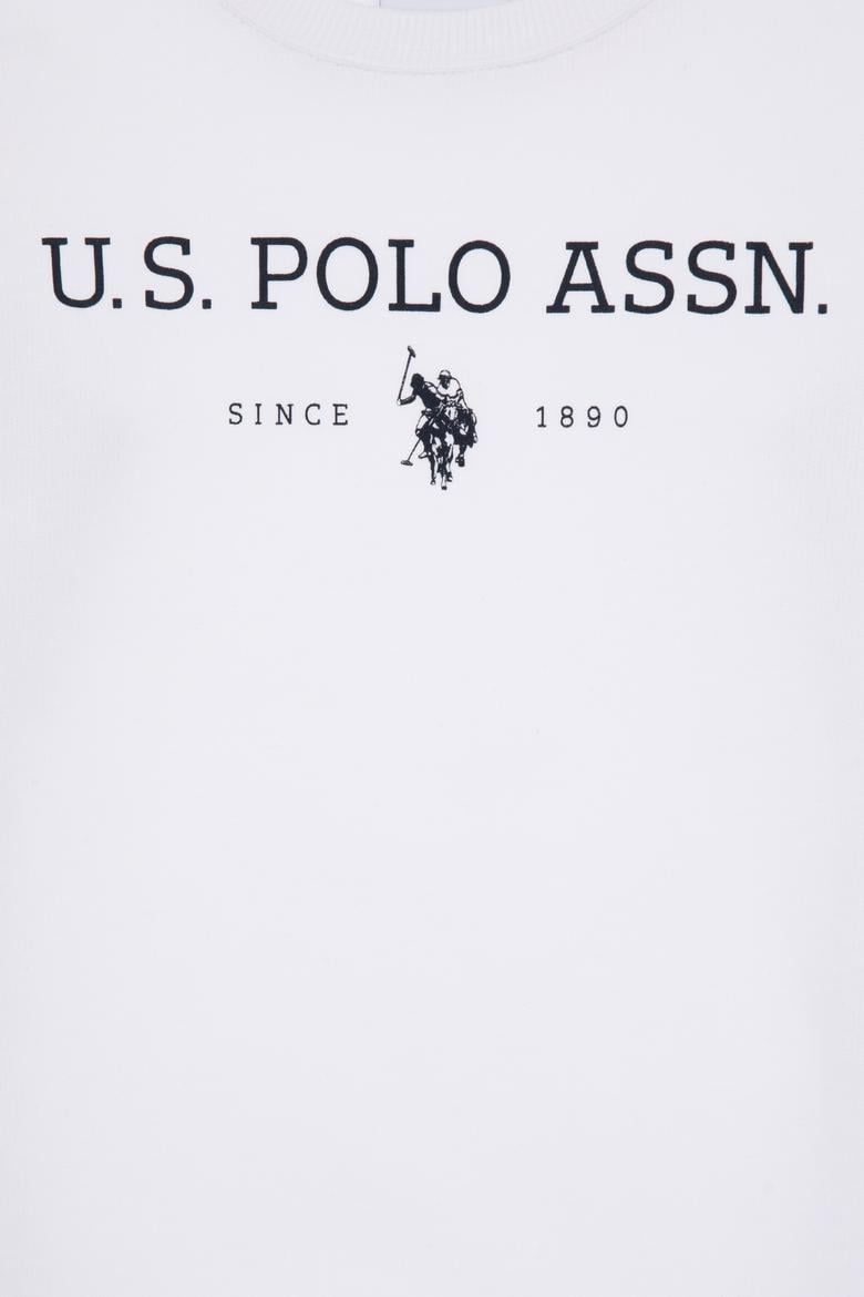 Erkek Çocuk Beyaz Bisiklet Yaka Sweatshirt - 50313900018