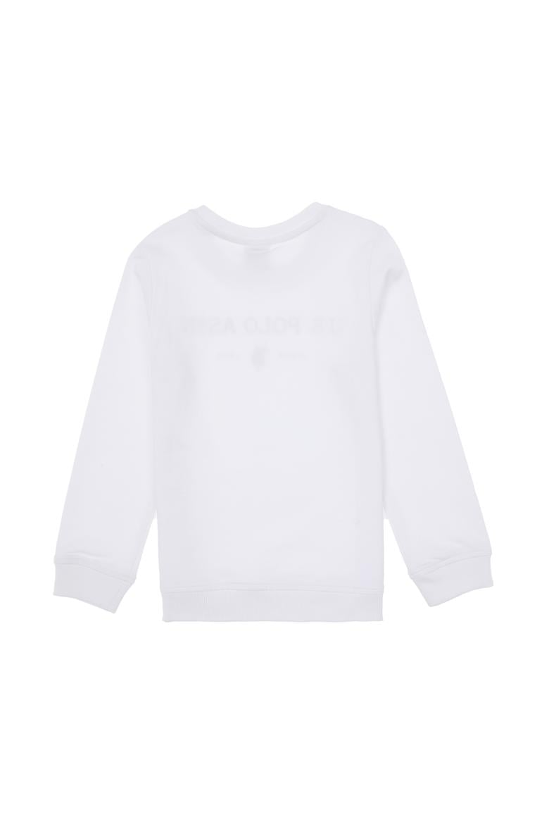 Erkek Çocuk Beyaz Bisiklet Yaka Sweatshirt - 50313900018