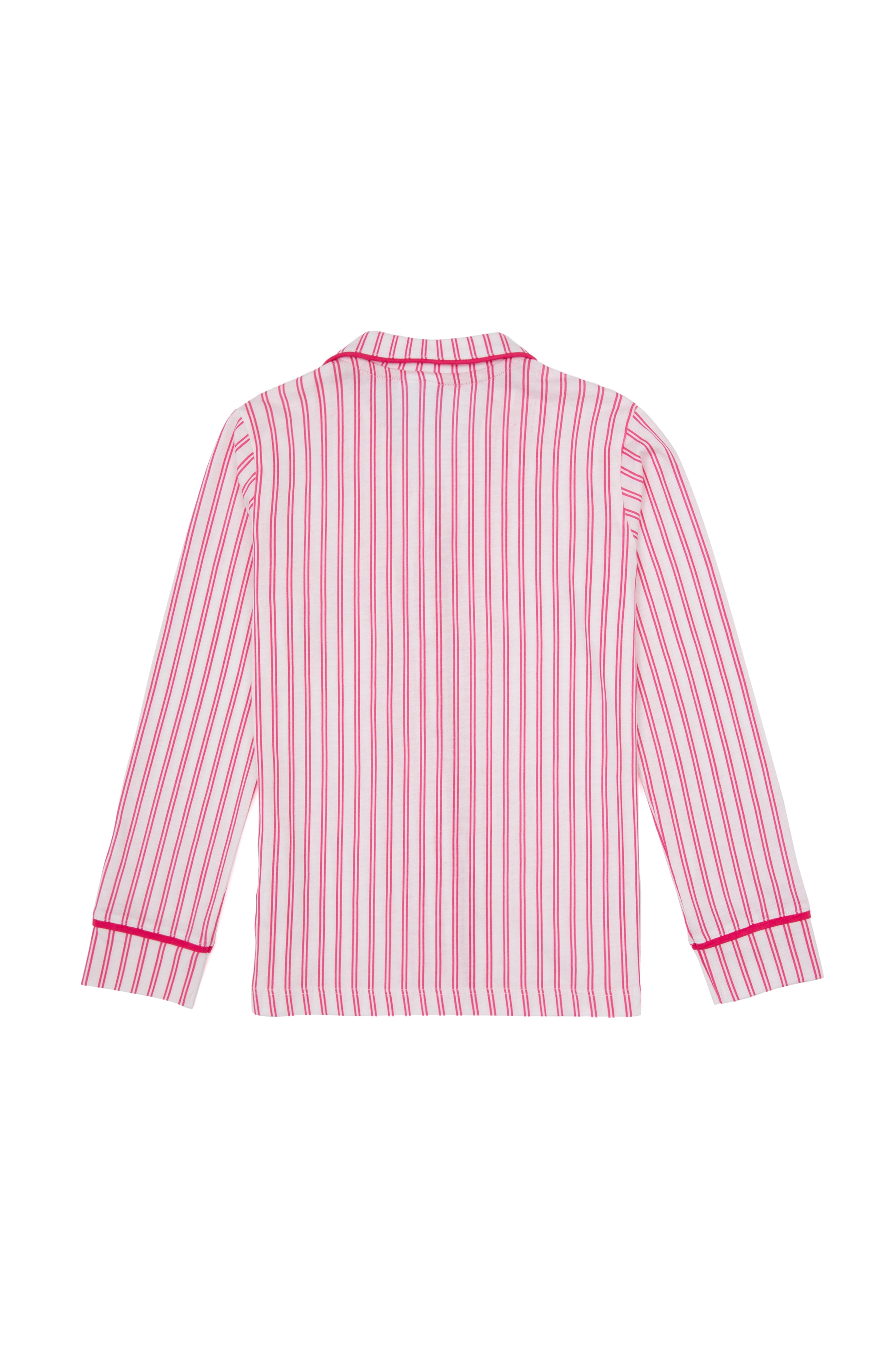 Kız Çocuk Fuşya Çizgili Pijama Takımı