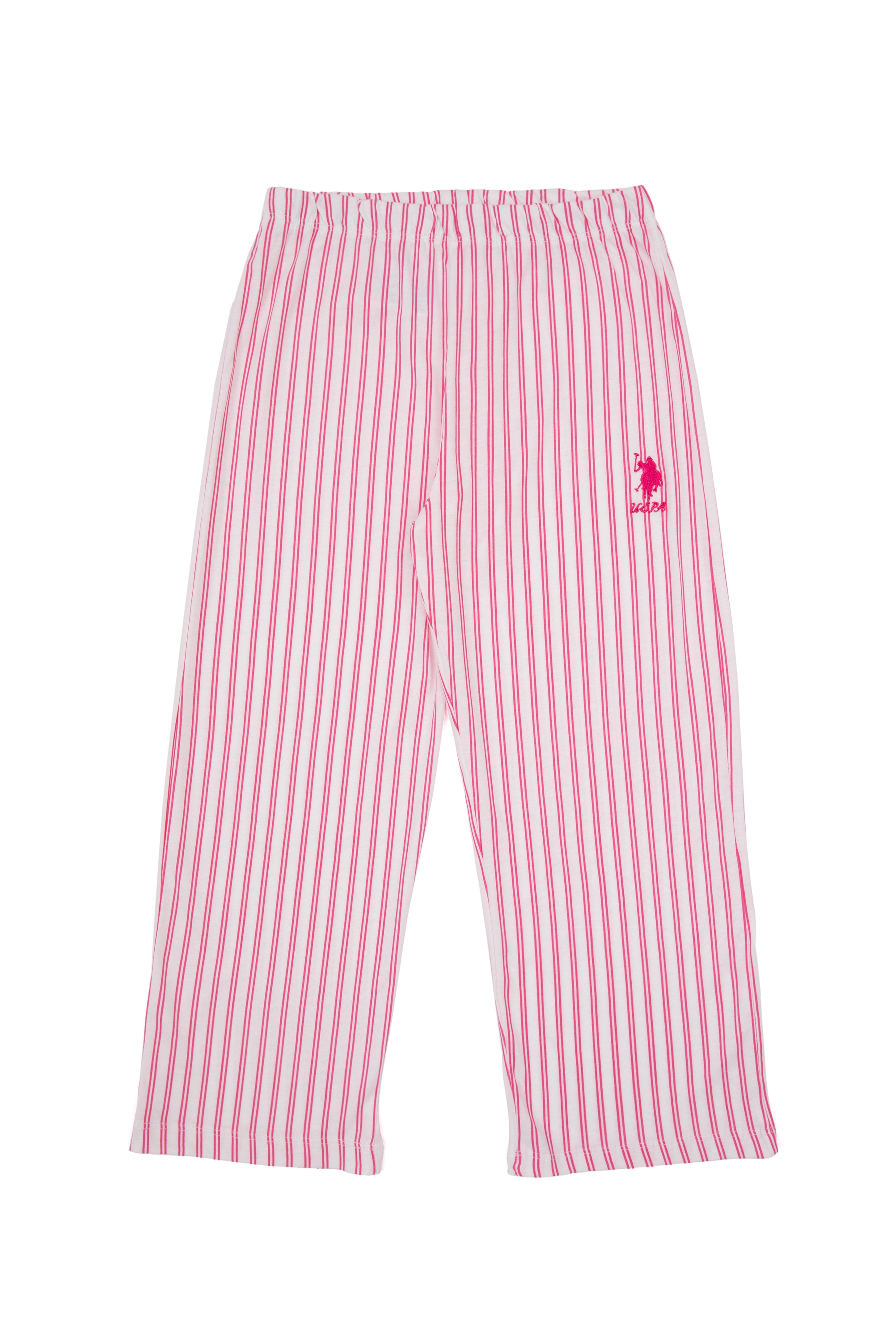 Kız Çocuk Fuşya Çizgili Pijama Takımı - Image 7