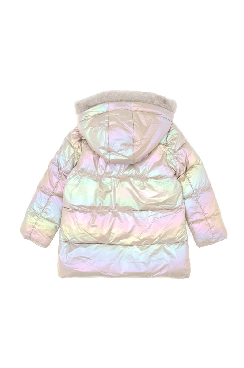 Kız Çocuk Krem Kapüşonlu Kaban