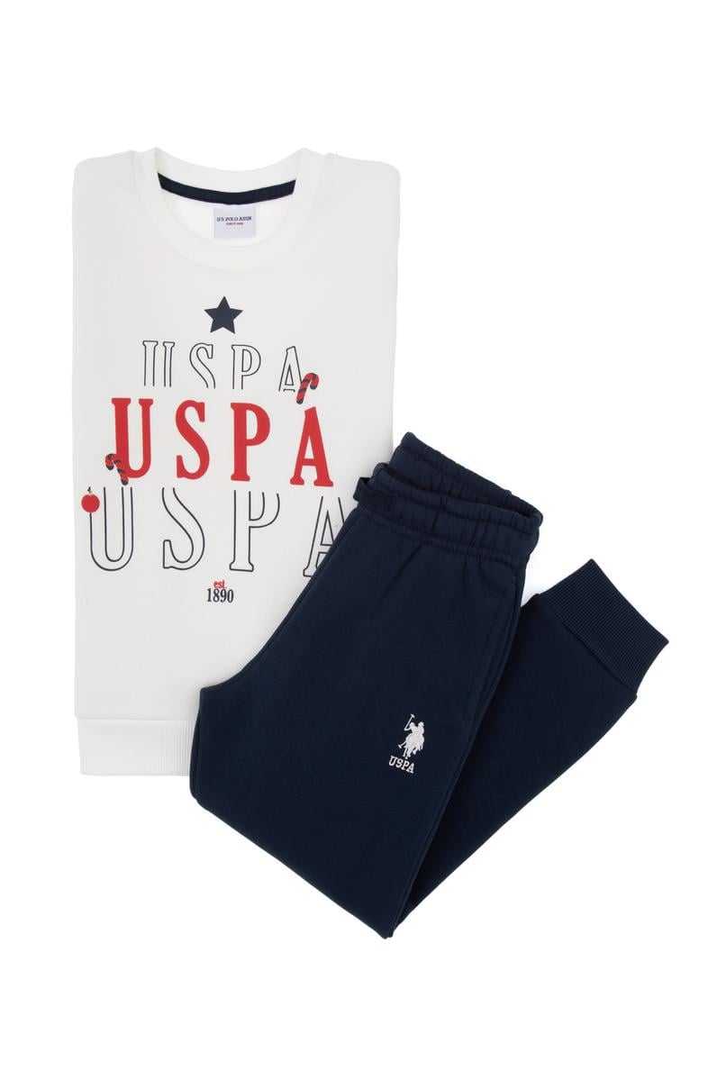 Erkek Çocuk Beyaz Pijama Takımı