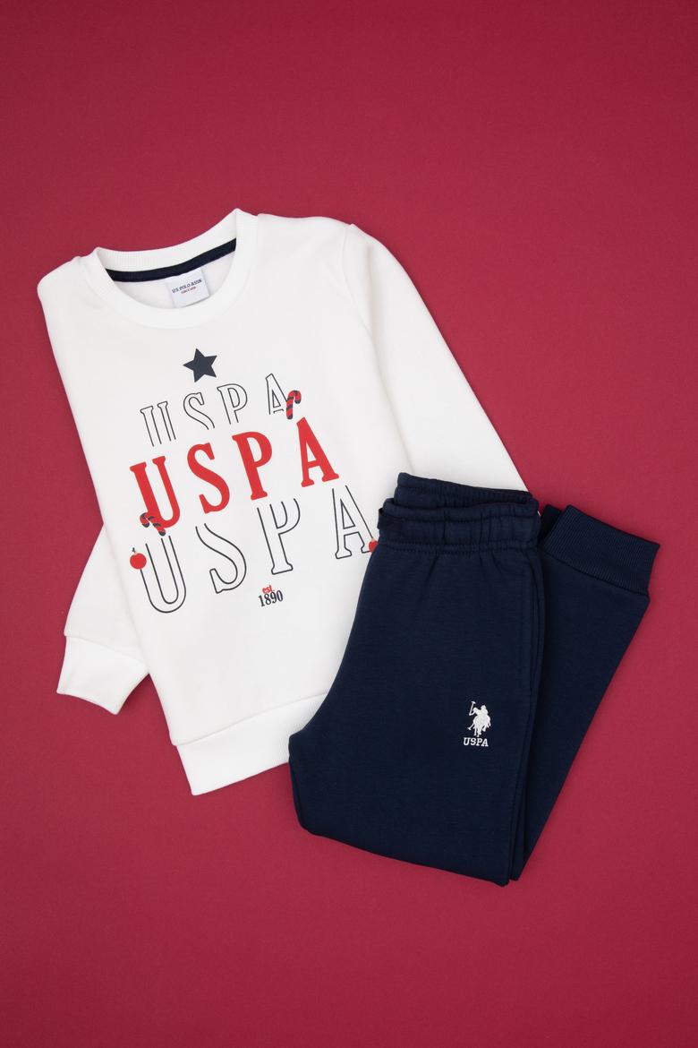 Erkek Çocuk Beyaz Pijama Takımı