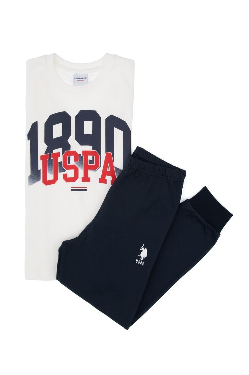 Erkek Çocuk Beyaz Pijama Takımı