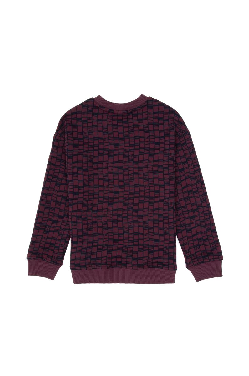 Erkek Çocuk Bordo Bisiklet Yaka Sweatshirt