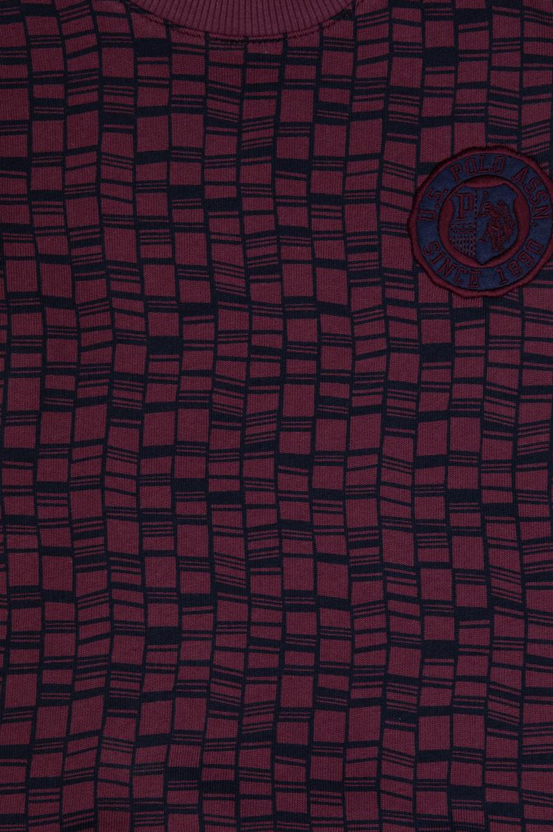 Erkek Çocuk Bordo Bisiklet Yaka Sweatshirt