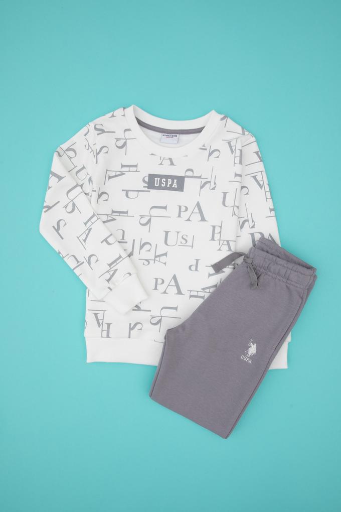 Erkek Çocuk Beyaz Pijama Takımı