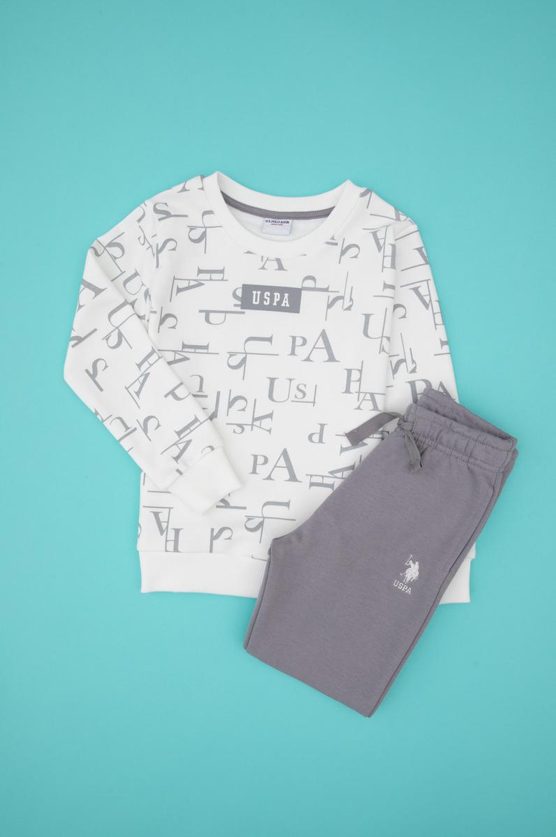 Erkek Çocuk Beyaz Pijama Takımı