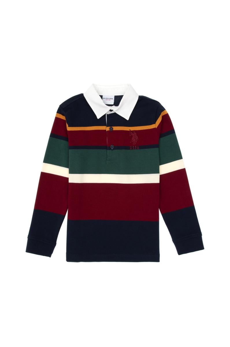 Erkek Çocuk Lacivert Polo Yaka Sweatshirt