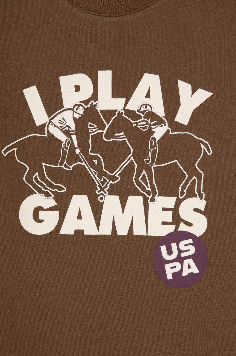 Erkek Çocuk Haki Bisiklet Yaka Sweatshirt