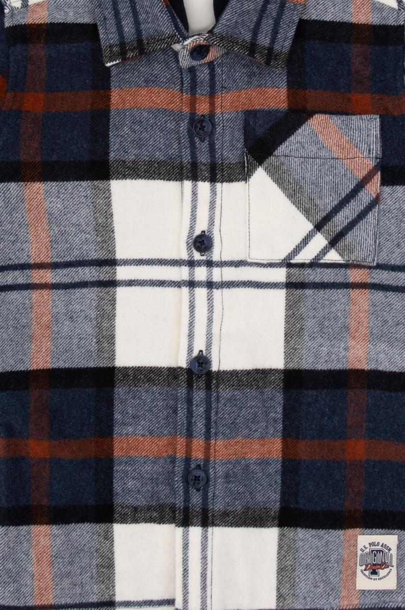 Erkek Çocuk Açık Lacivert Uzun Kollu Gömlek