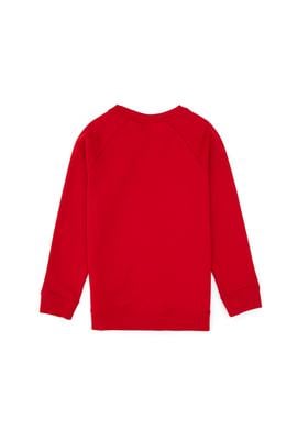 Erkek Çocuk Kırmızı Basic Bisiklet Yaka Sweatshirt - 50313832128