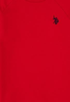 Erkek Çocuk Kırmızı Basic Bisiklet Yaka Sweatshirt - 50313832128