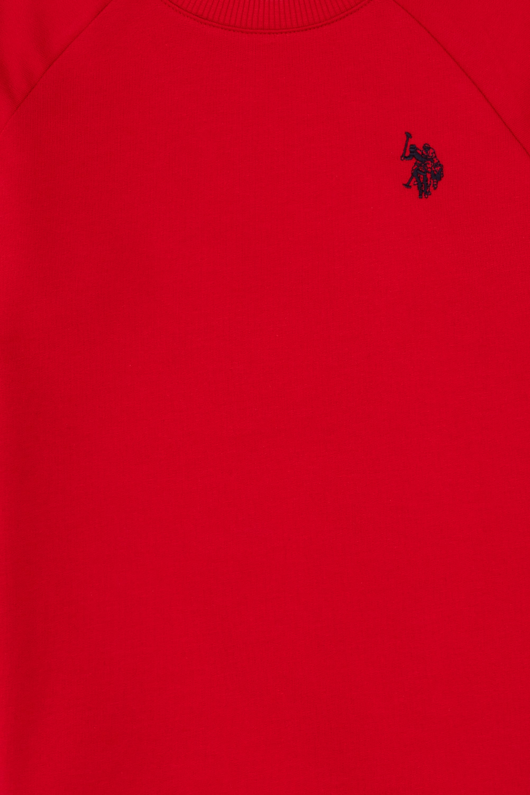 Erkek Çocuk Kırmızı Basic Bisiklet Yaka Sweatshirt