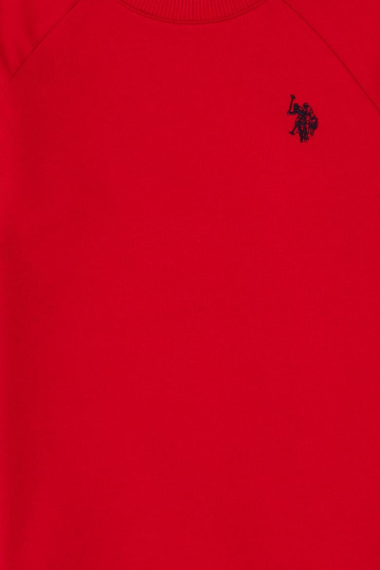 Erkek Çocuk Kırmızı Basic Bisiklet Yaka Sweatshirt - 50313832128