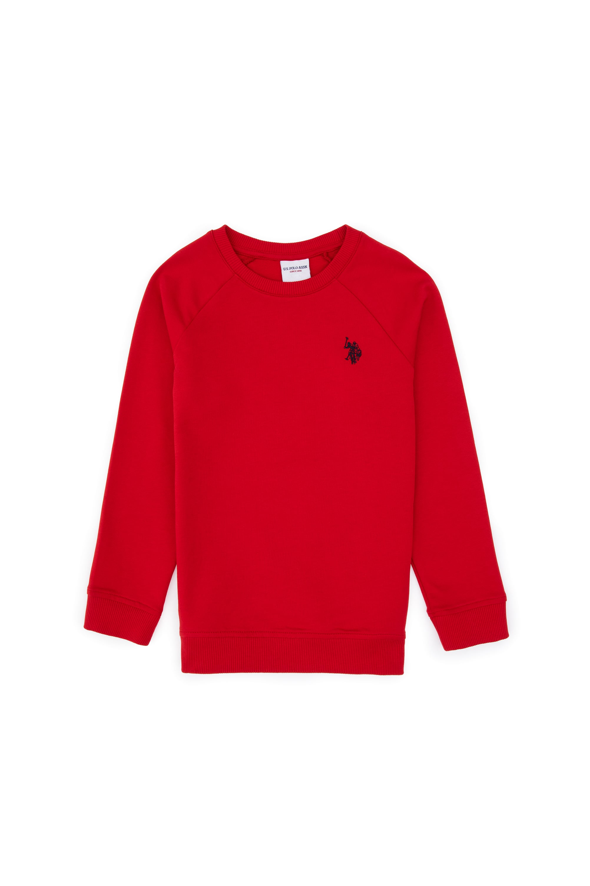 Erkek Çocuk Kırmızı Basic Bisiklet Yaka Sweatshirt - Image 1
