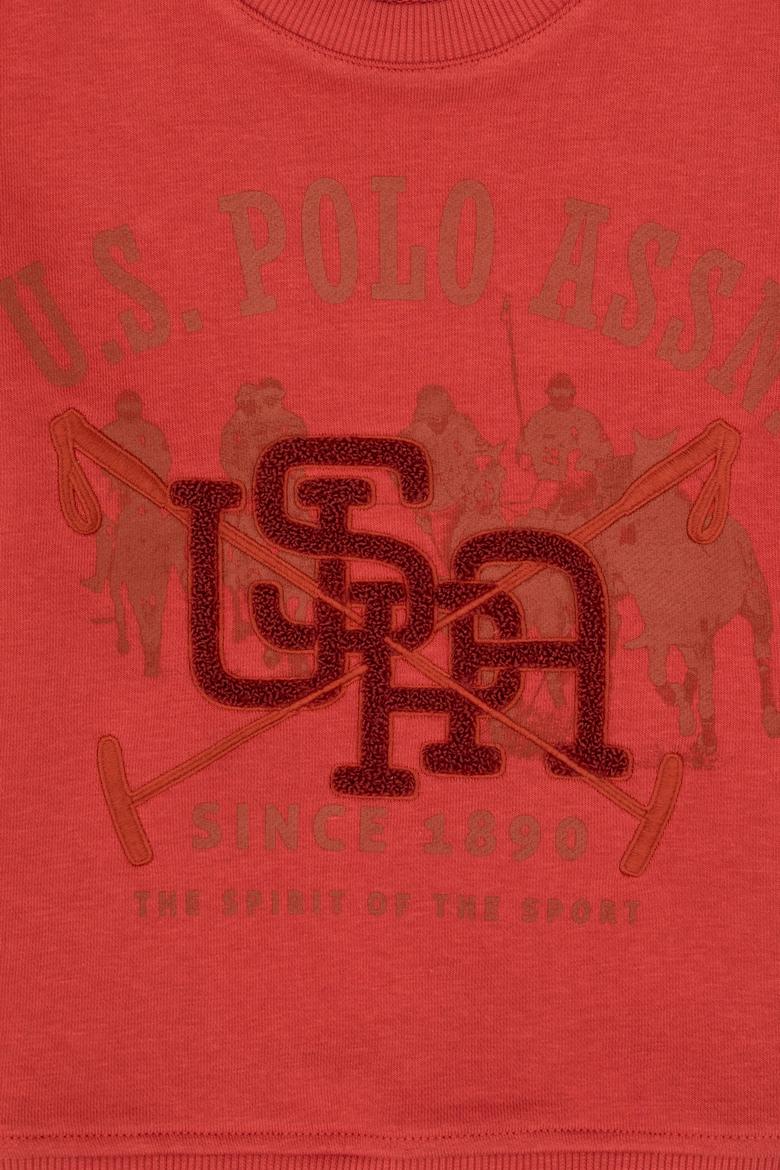 Erkek Çocuk Gül Kurusu Bisiklet Yaka Sweatshirt - 50308518023