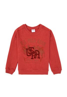 Erkek Çocuk Gül Kurusu Bisiklet Yaka Sweatshirt - 50308518023