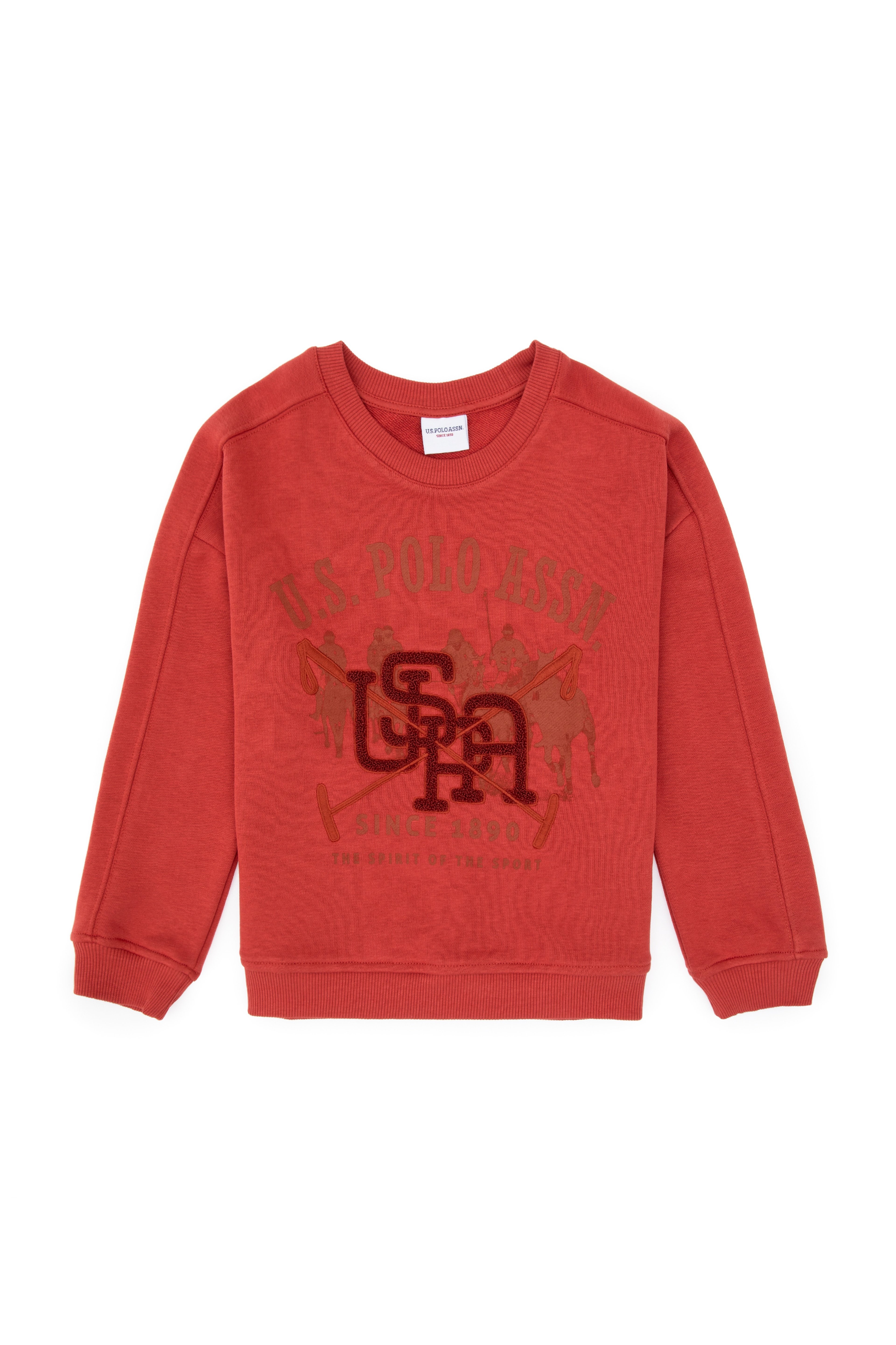 Erkek Çocuk Gül Kurusu Bisiklet Yaka Sweatshirt - Image 3