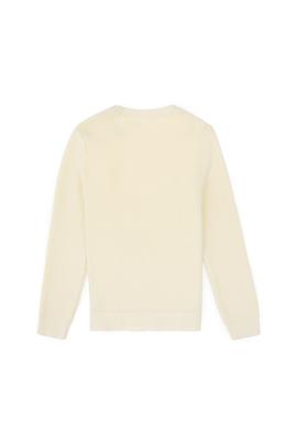 Kız Çocuk Krem Bisiklet Yaka Basic Kazak - 50316842055