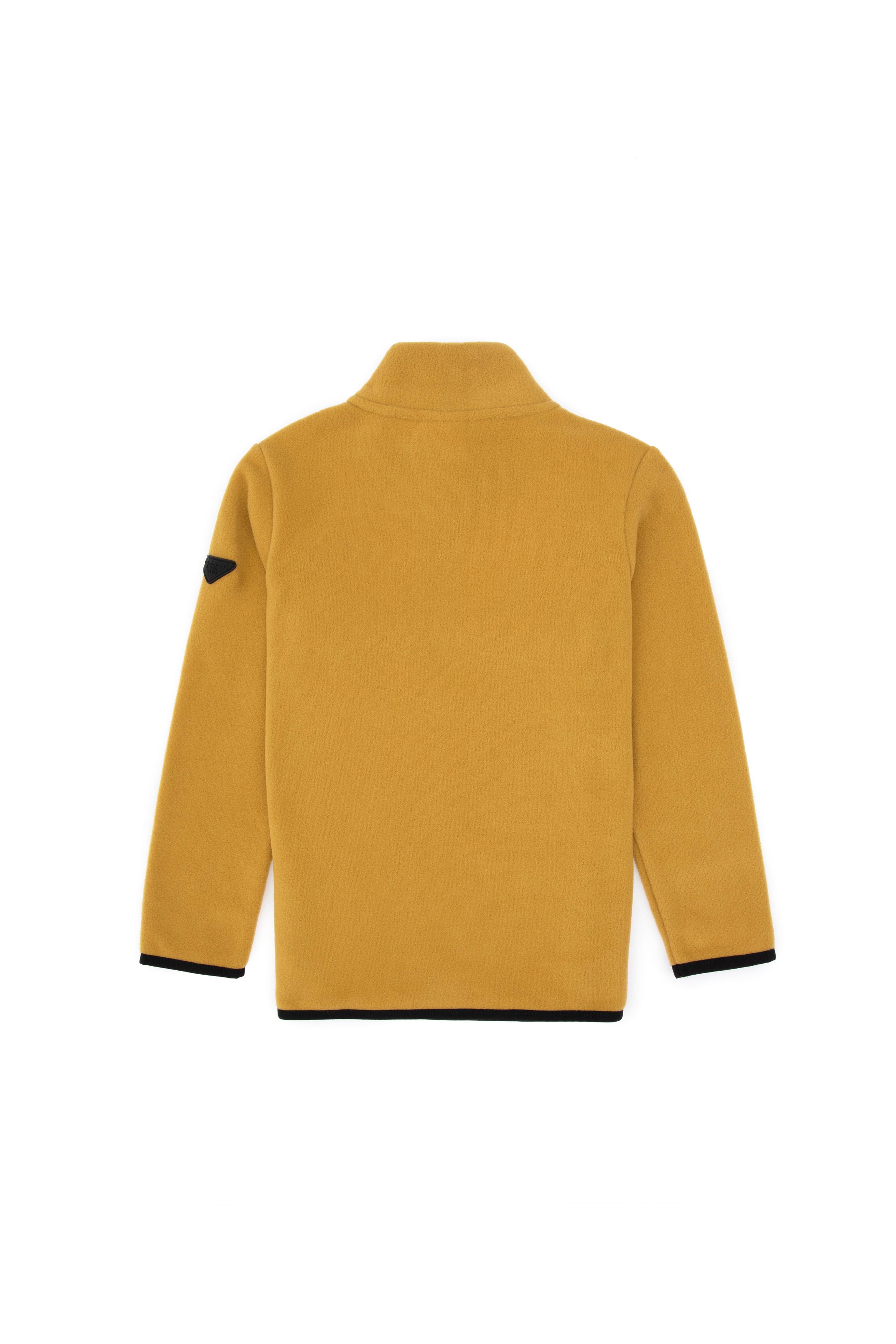 Erkek Çocuk Hardal Yarım Fermuarlı Polar Sweatshirt - Image 2