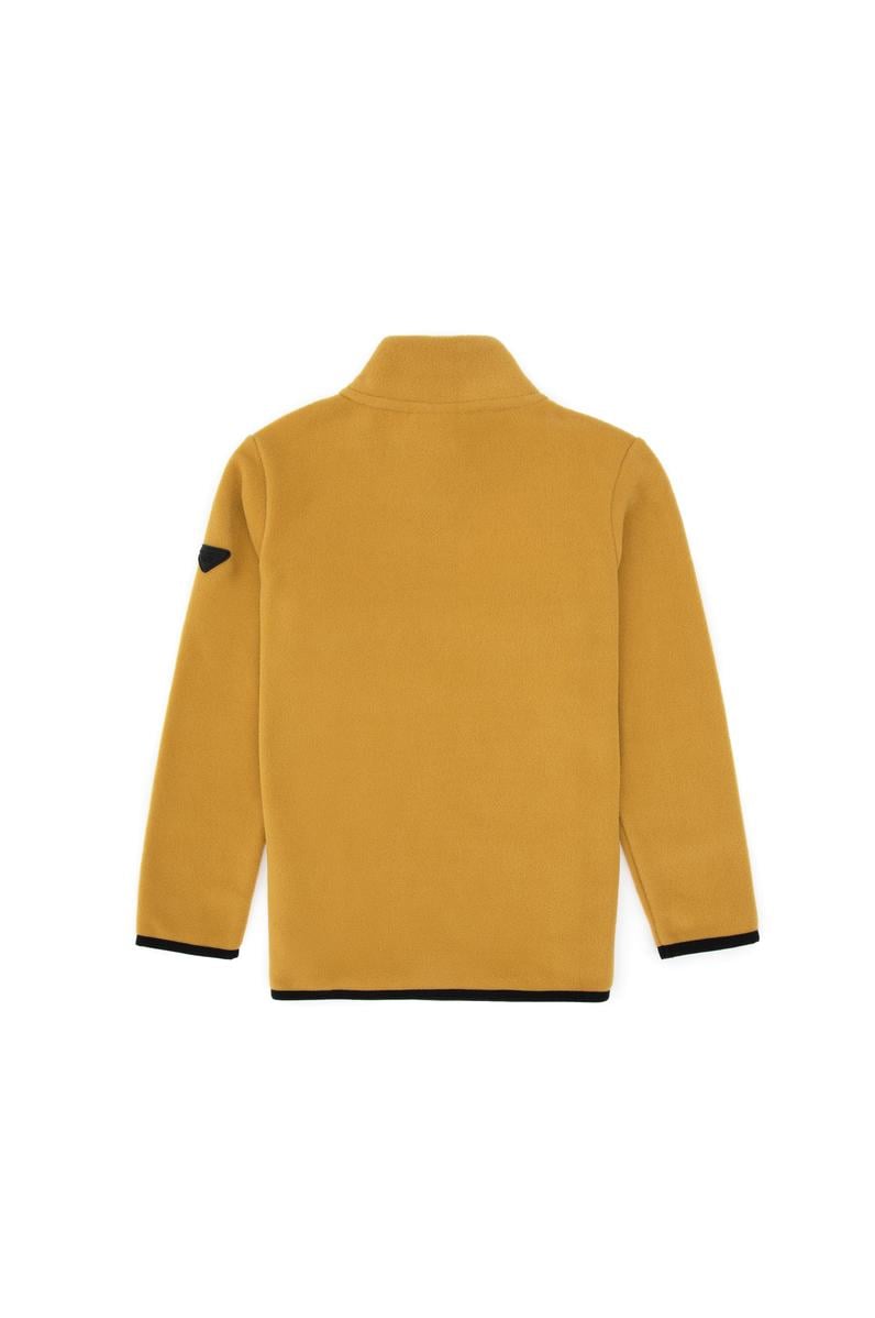 Erkek Çocuk Hardal Fermuarlı Yaka Sweatshirt